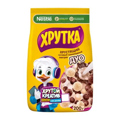 Изображение товара Шарики шоколадные для завтрака Хрутка Duo 200г