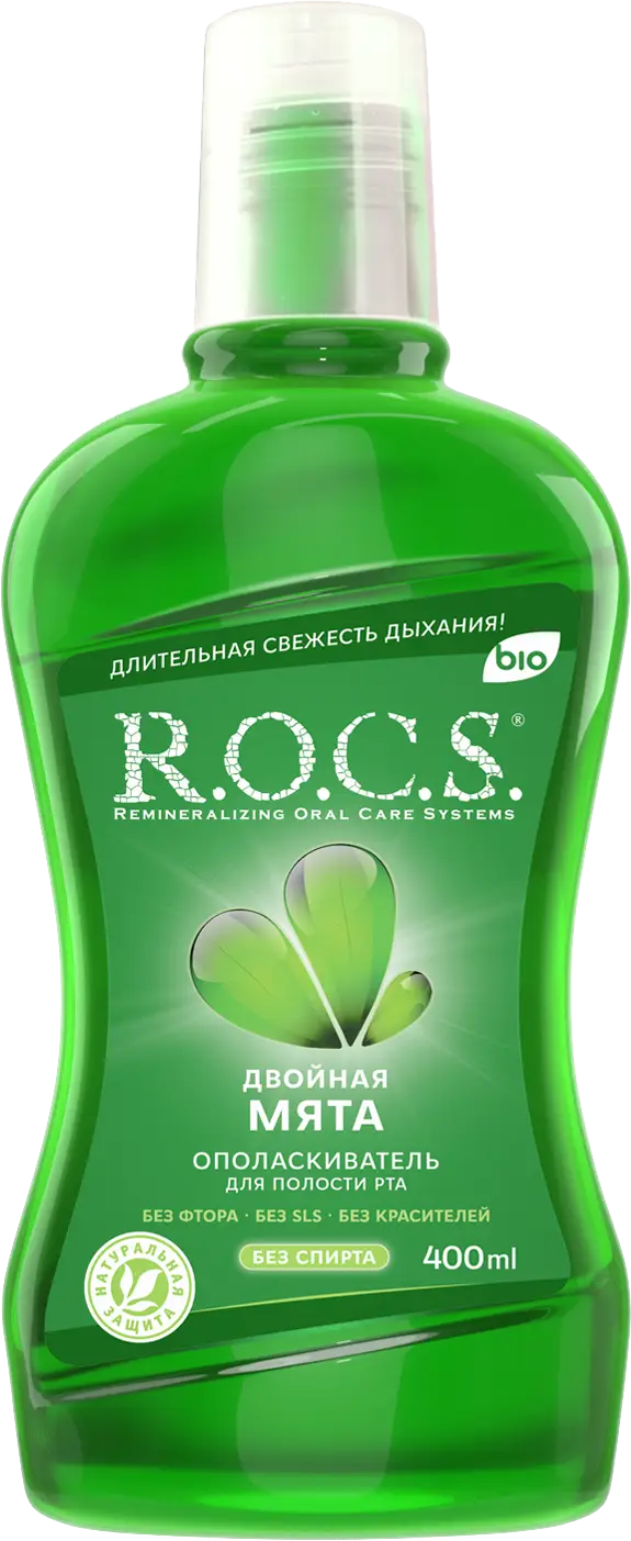 Ополаскиватель для полости рта R.O.C.S. Двойная мята 400мл
