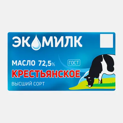 Сливочное масло Крестьянское Экомилк 72.5% 160г