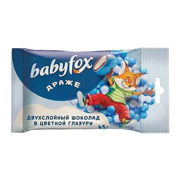 Изображение товара Драже двухслойное шоколадное в цветной оболочке Babyfox 45г