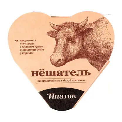 Изображение товара Сыр творожный Ипатов Нешатель с белой плесенью 55% 150г