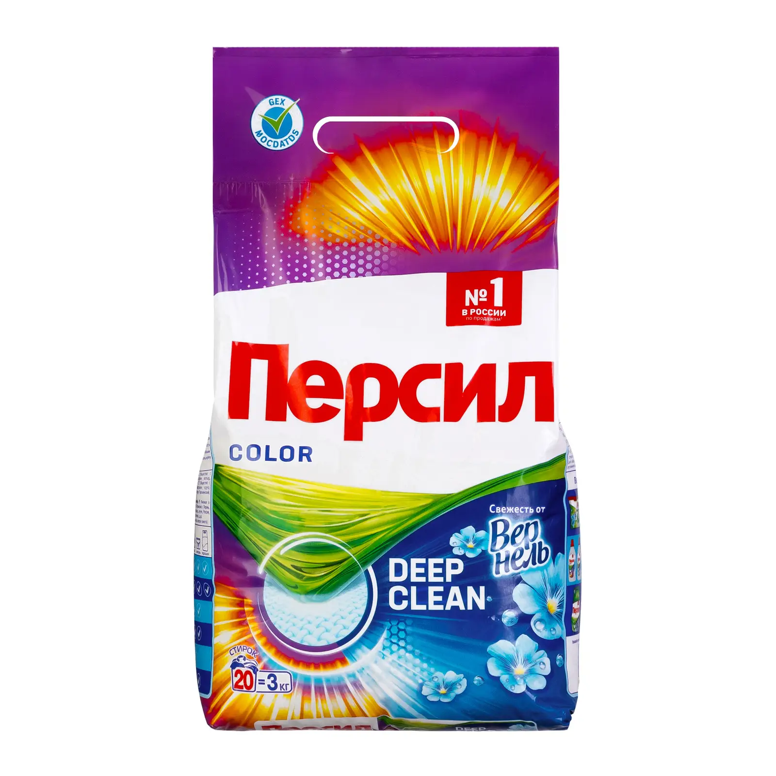 Стиральный порошок Персил Колор Свежесть от Вернель для цветного белья автомат 3кг