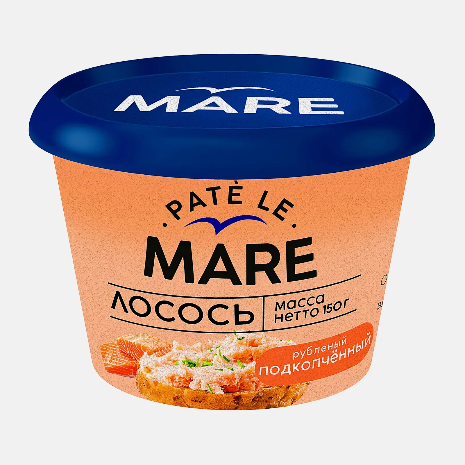 Изображение товара Рубленый копченый лосось Mare 150г, готовая рыба для закусок и салатов