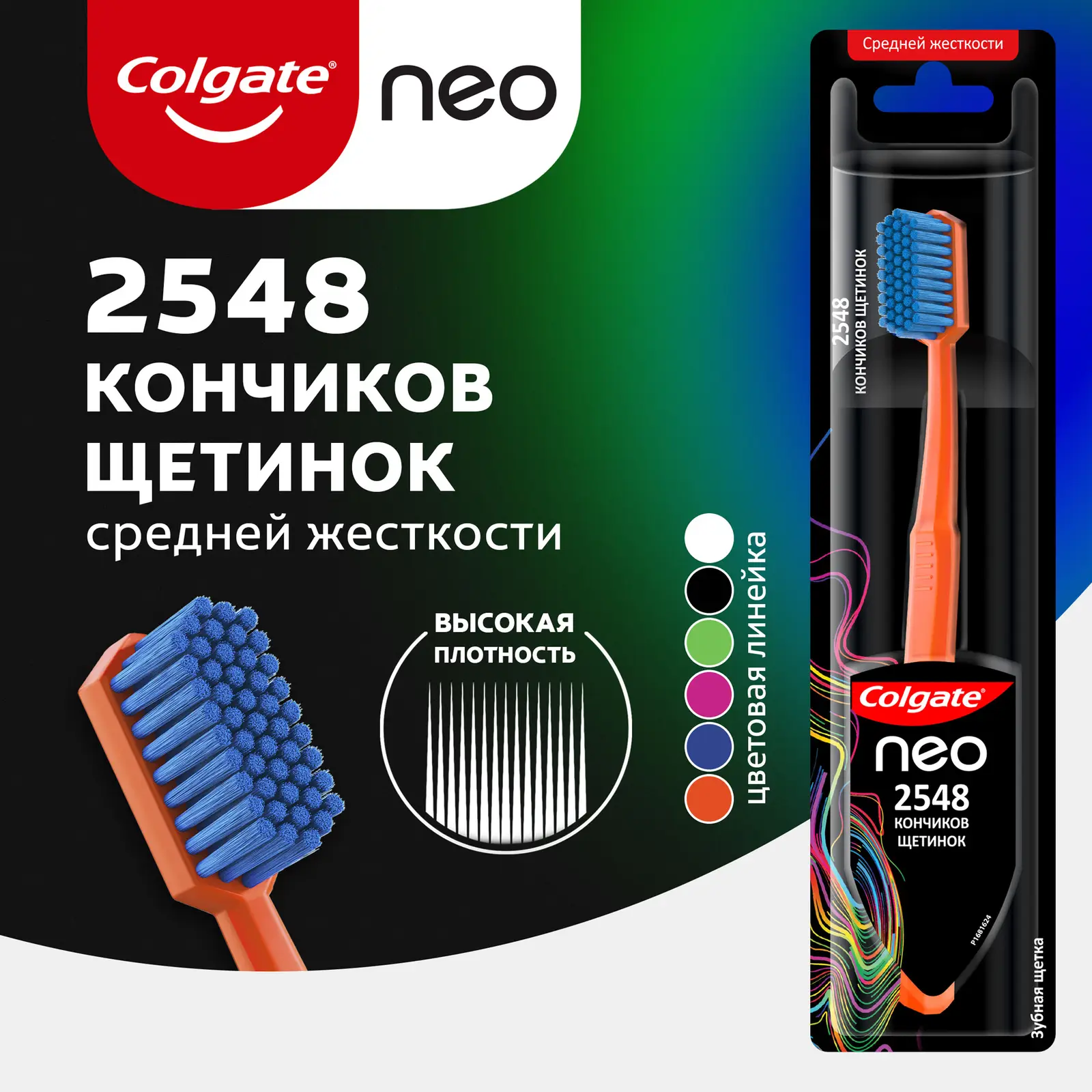 Зубная щетка Colgate Neo средней жесткости в ассортименте