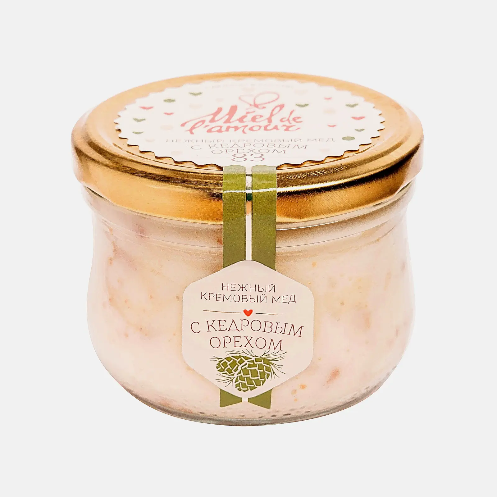 Мед Miel de Lamour Кремовый с кедровым орехом 250г