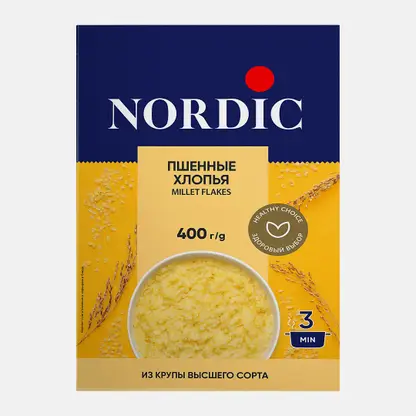 Хлопья пшенные Nordic 400г