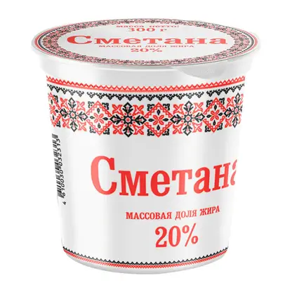 Изображение товара Сметана Славянские кружева 20% 300г