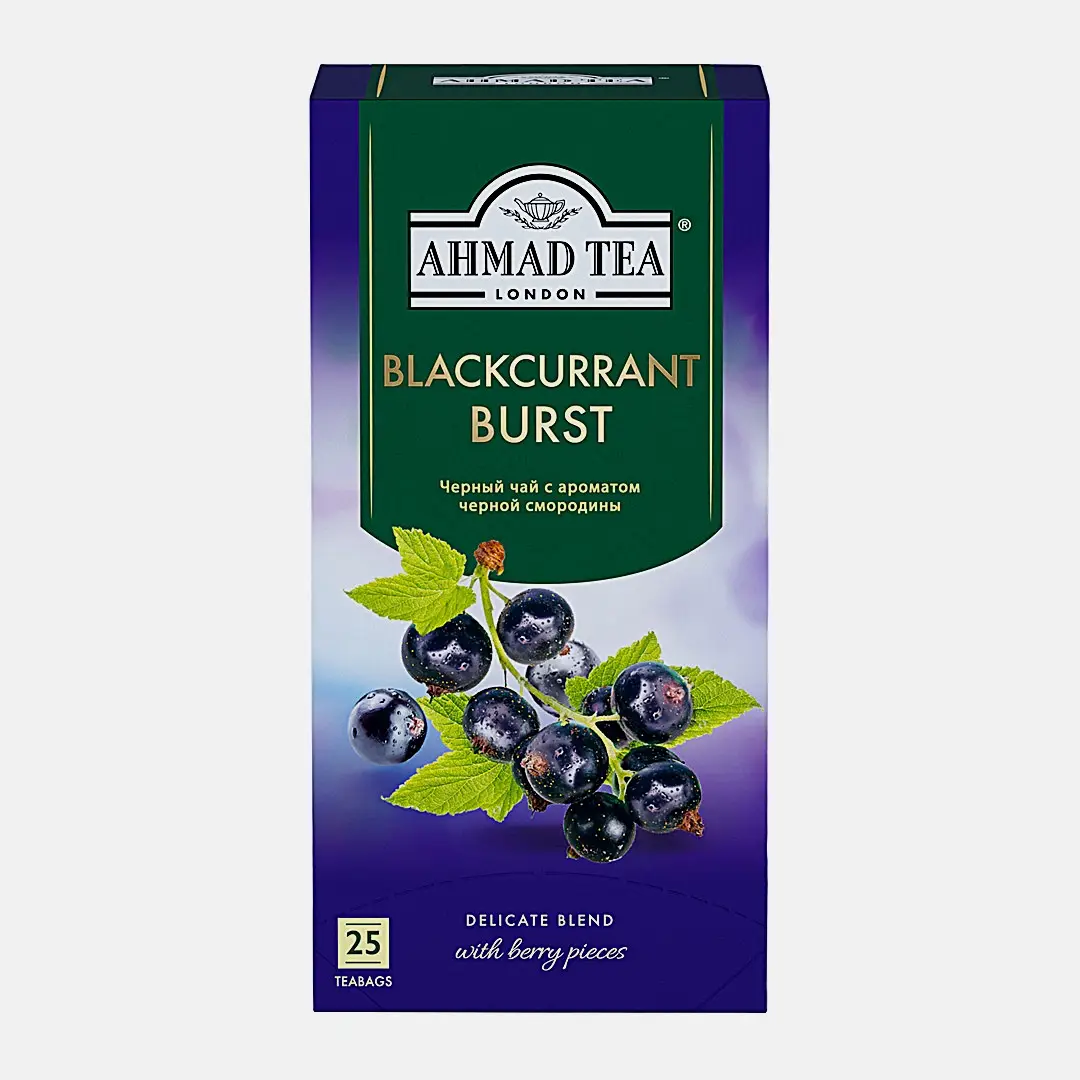 Чай черный Ahmad Tea Blackcurrant Burst смородина 25пак Чай черный Ahmad Tea Blackcurrant Burst смородина 25пак
