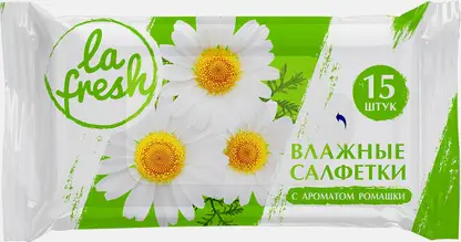 Влажные салфетки La Fresh с ароматом Ромашка 15шт