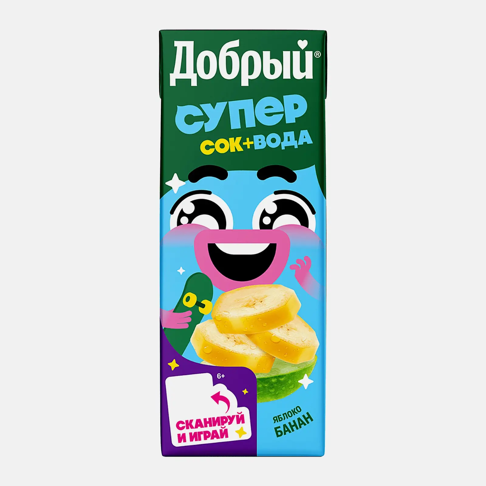 Напиток сокосодержащий Добрый Active Kid Яблоко-банан 200мл Напиток сокосодержащий Добрый Active Kid Яблоко-банан 200мл