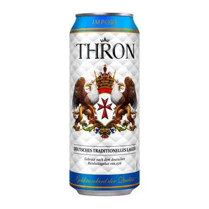Пиво Thron Lager светлое фильтрованное 4.9% 500мл