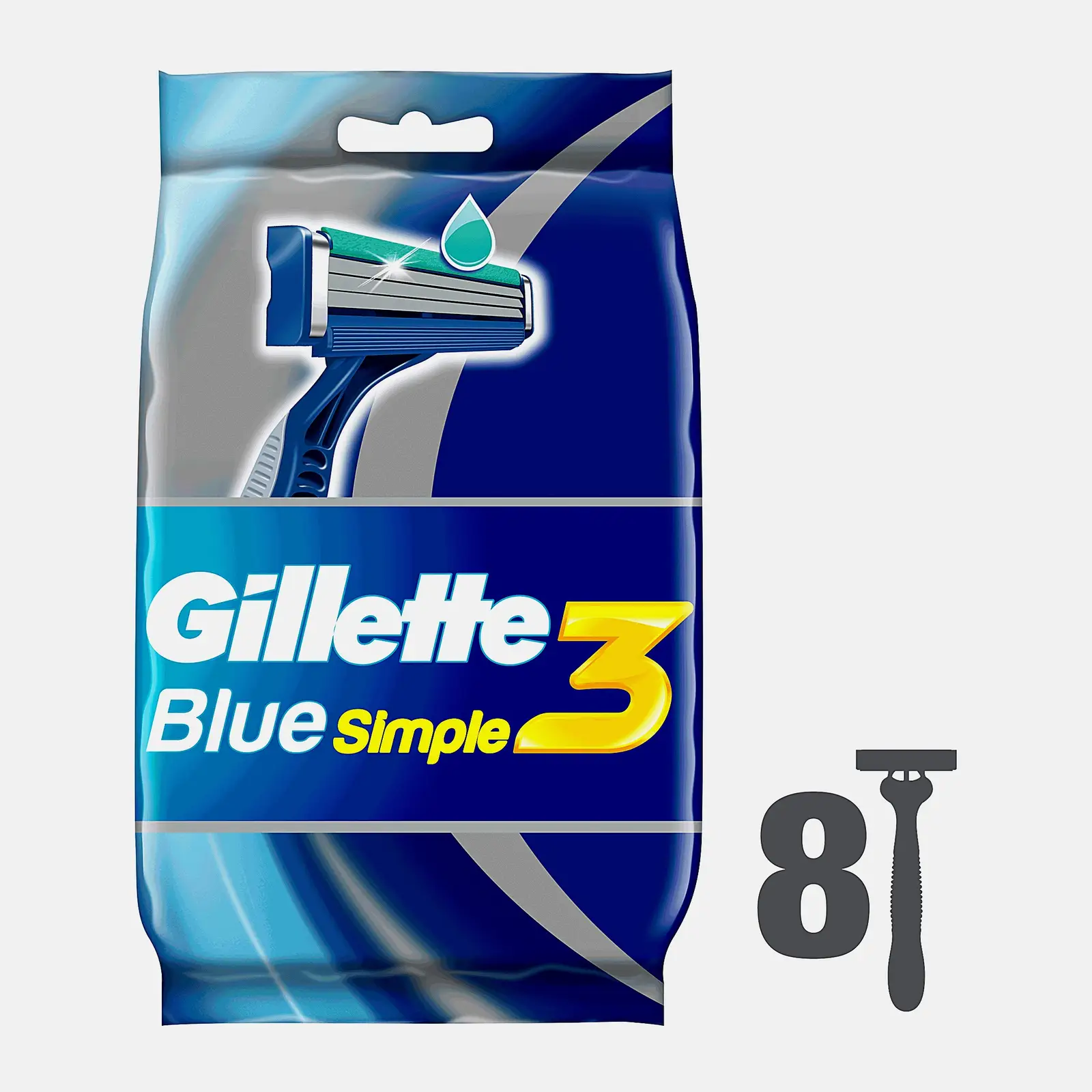 Бритва Gillette Blue Simple одноразовая 4шт - фото 8