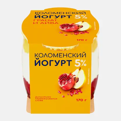 Йогурт Коломенский гранат айва 5% 170г