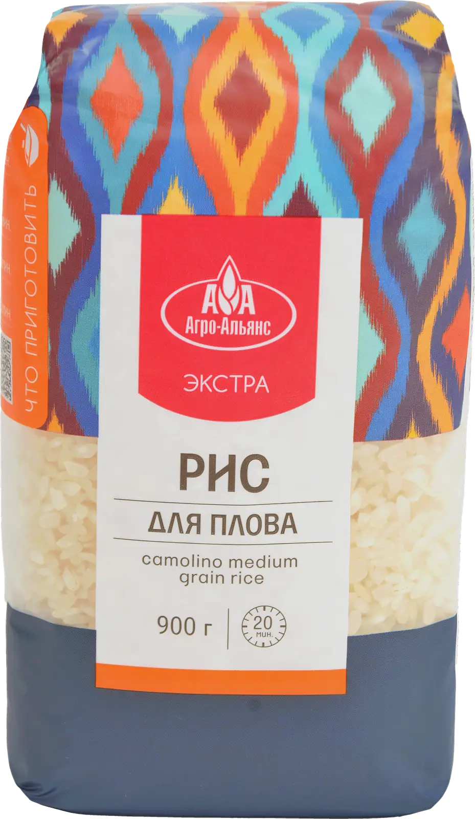 Изображение товара Рис Агро-альянс для плова 900г - идеальный выбор для приготовления плова