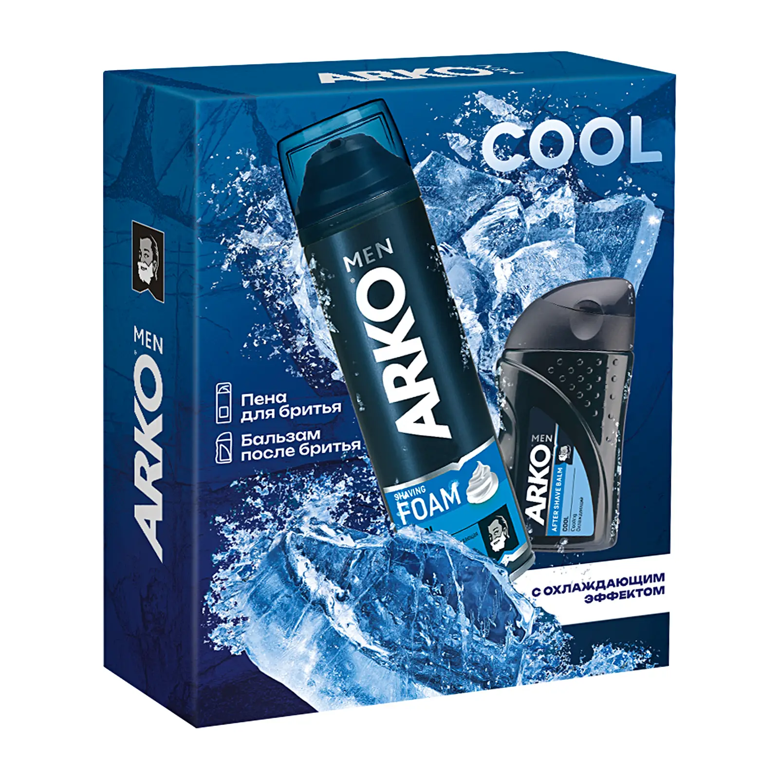 Подарочный набор Arko Пена Cool 200мл+Бальзам после бритья Cool 150мл