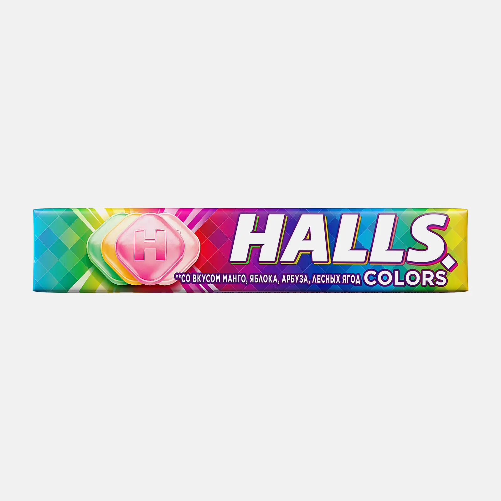 Изображение товара Леденцы Colors Halls 25г с 4 вкусами эвкалипт ментол освежающие карамели