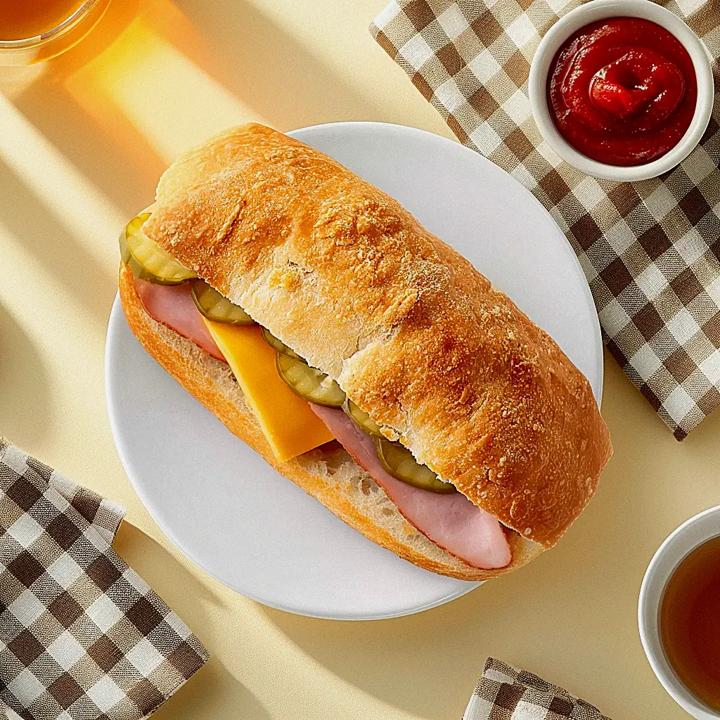 Изображение товара Чиабатта с ветчиной и горчичным соусом 190г Мираторг