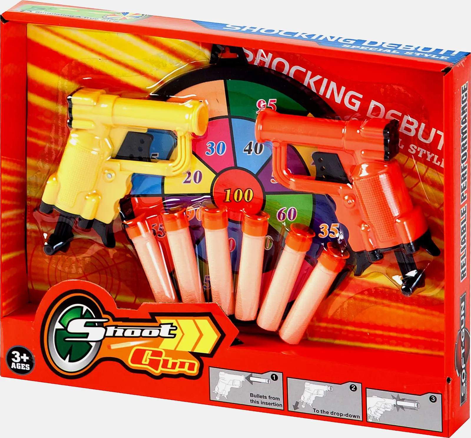 Набор игрушек Seven Planets Пистолеты с патронами 28.6*23.2*3.8см 195г