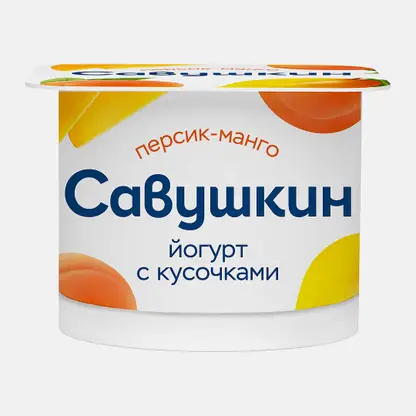 Йогурт Савушкин Персик манго 2% 120г