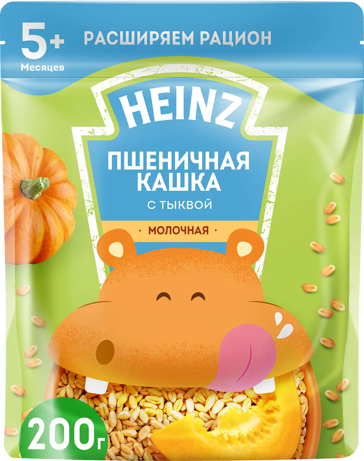 Каша Heinz Пшеничная молочная с тыквой с Омега 3 200г — в каталоге на сайте  сети Магнит | Всеволожск