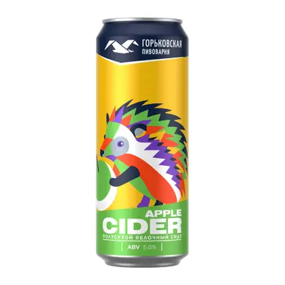 Изображение товара Полусухой яблочный сидр Горьковская пивоварня 450 мл натуральный вкус
