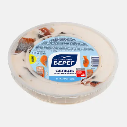 Сельдь филе-кусочки в майонезе Балтийский Берег 180г