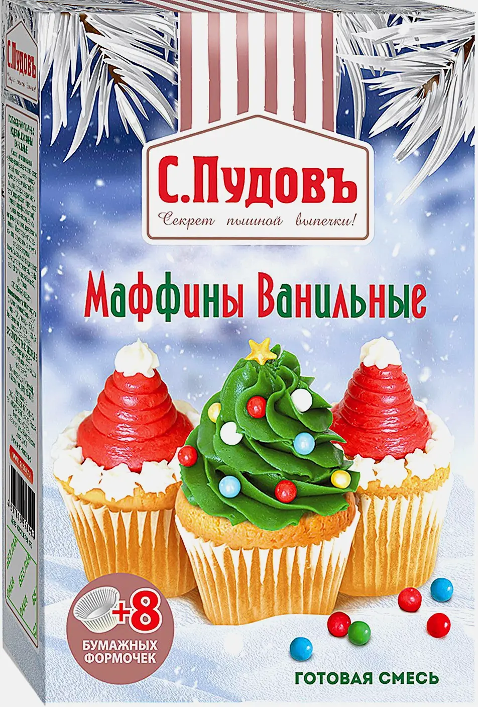 Изображение товара Смесь для выпечки С.Пудовъ Маффины ванильные 250г Изображение товара Смесь для выпечки С.Пудовъ Маффины ванильные 250г