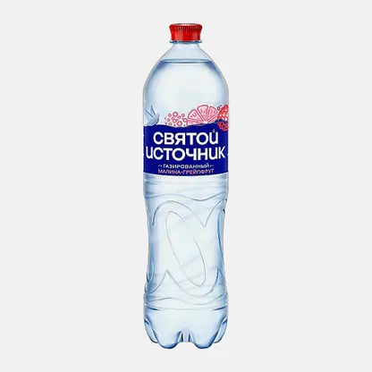 Газированный напиток со вкусом малины и грейпфрута Святой Источник 1.5л