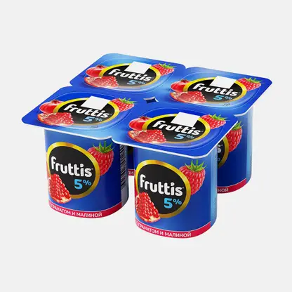 Продукт йогуртный с гранатом и малиной Fruttis 5% 115г