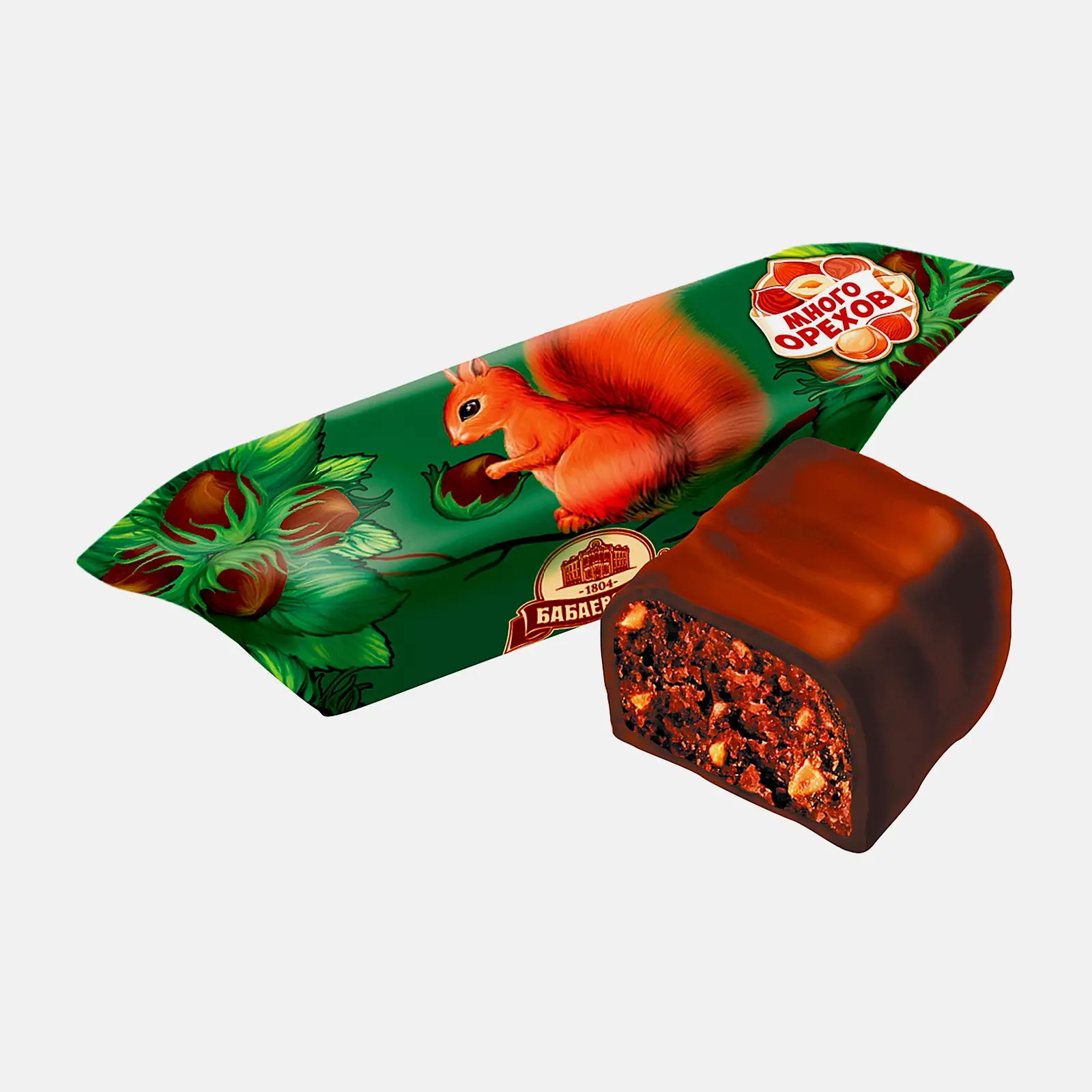 Изображение товара Конфеты Бабаевский Белочка шоколадно-ореховые 200 г