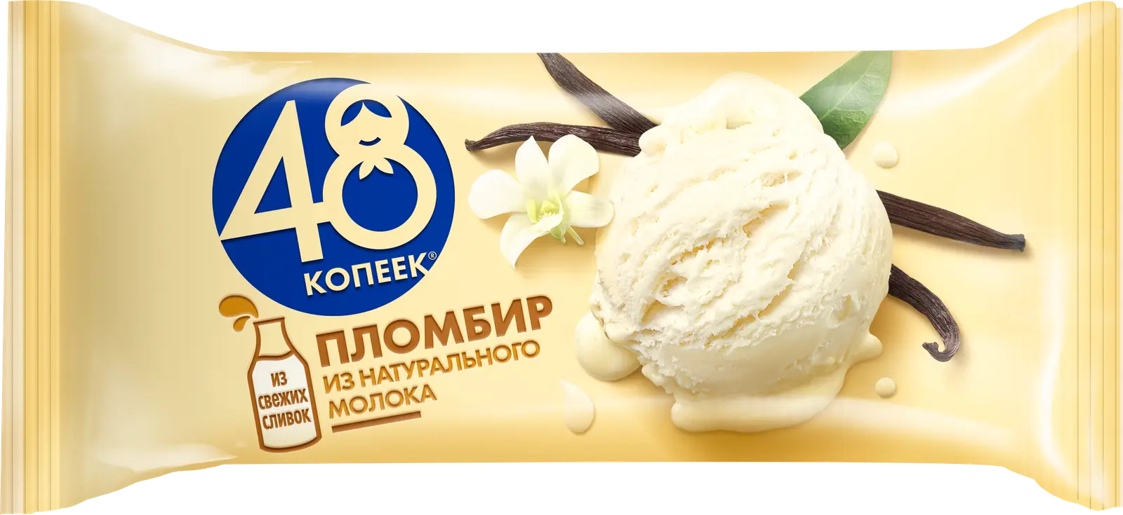 Мороженое 48 Копеек пломбир брикет 210г - Магнит-Продукты