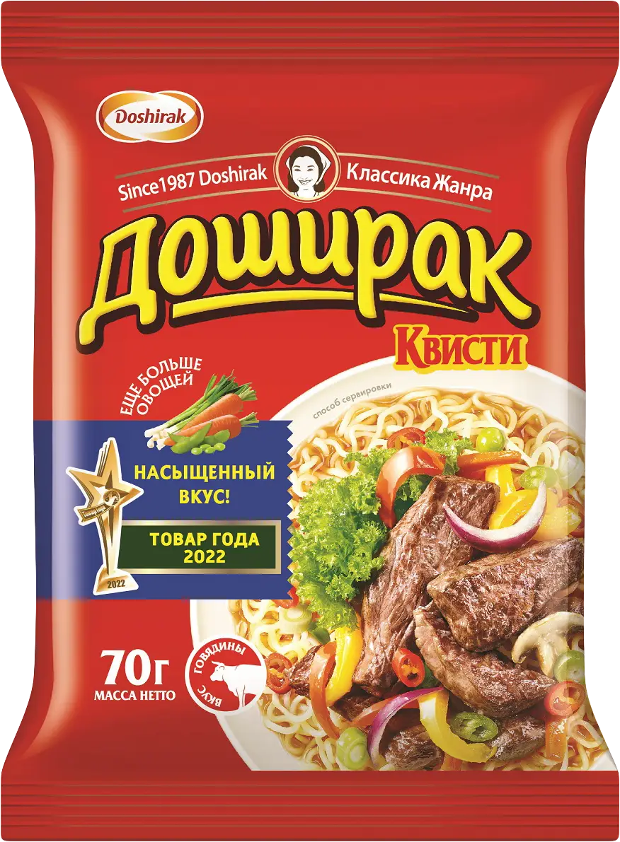 Лапша Доширак Квисти со вкусом говядины 70г - Магнит-Продукты