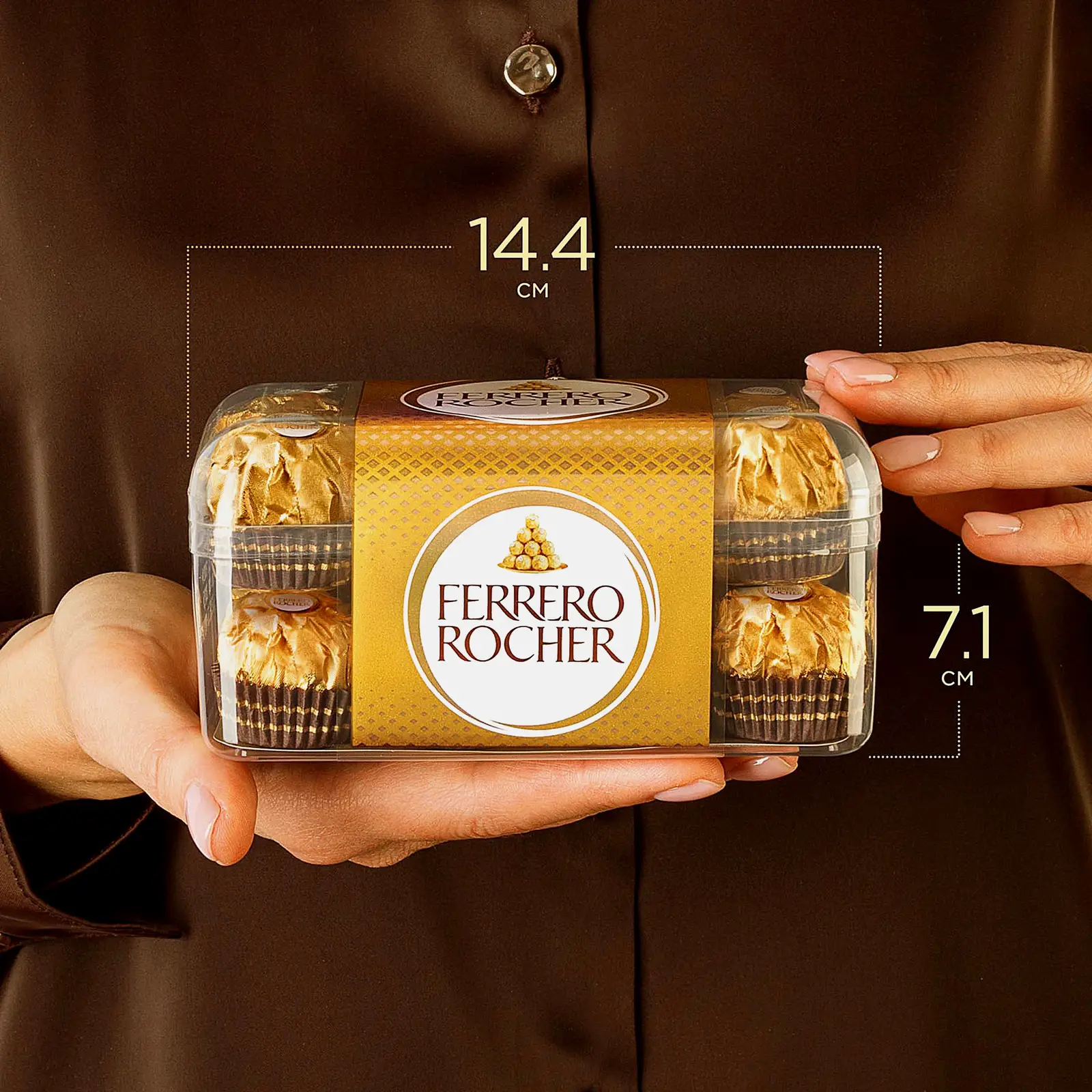 Конфеты Ferrero Rocher из молочного шоколада с начинкой из крема и лесного ореха 200г - фото 10