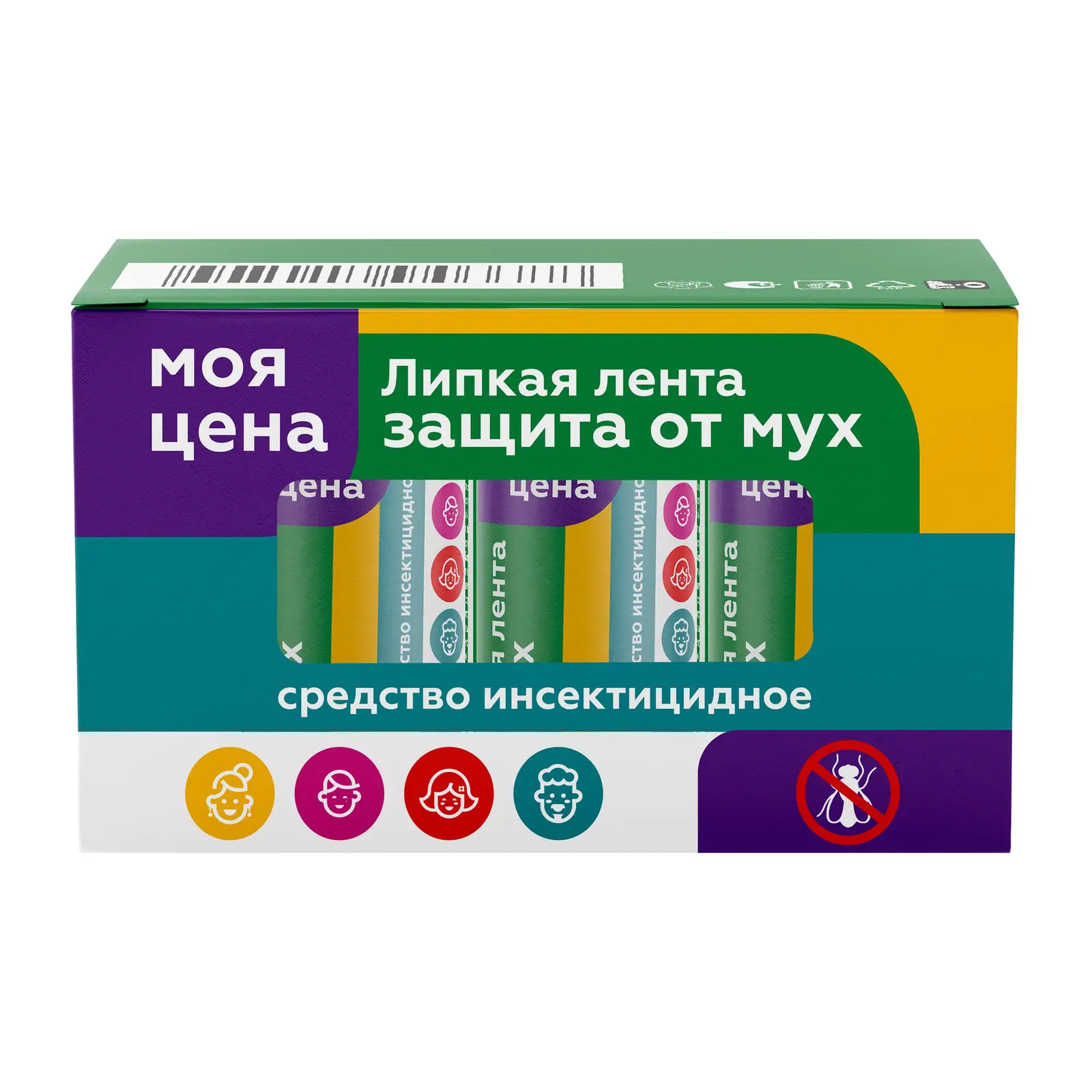Изображение товара Липкая лента от мух Моя цена 4 шт эффективное средство защиты