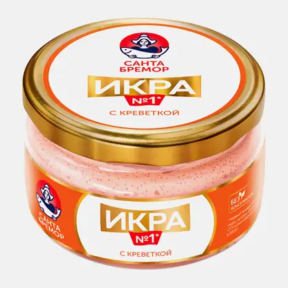 Икра мойвы Санта Бремор с креветкой 180г