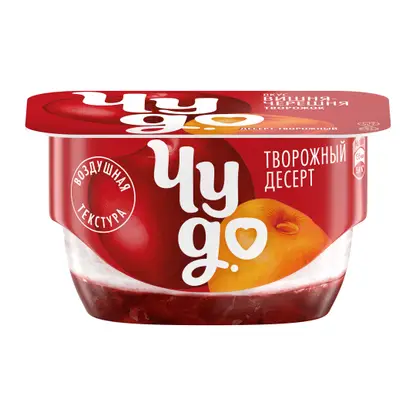 Изображение товара Творожок двухслойный Чудо Вишня-черешня 4% 100г
