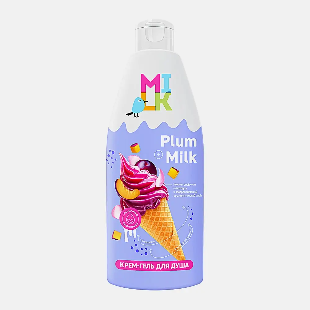 Крем-гель для душа Молоко и японская слива Milk 500мл