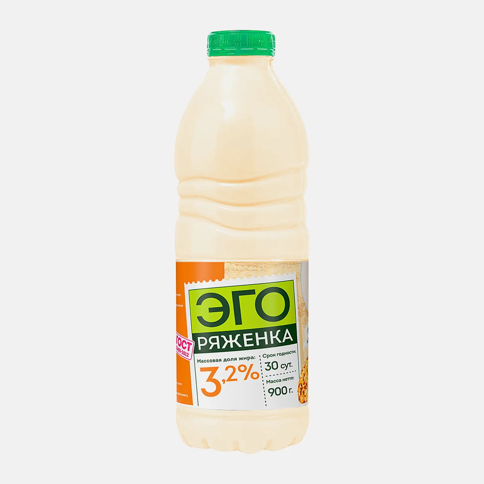 Изображение товара Ряженка Эго 3.2% 900г натуральный молочный продукт
