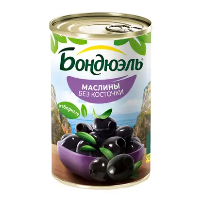 Изображение товара Маслины без косточки Бондюэль 300г натуральный продукт