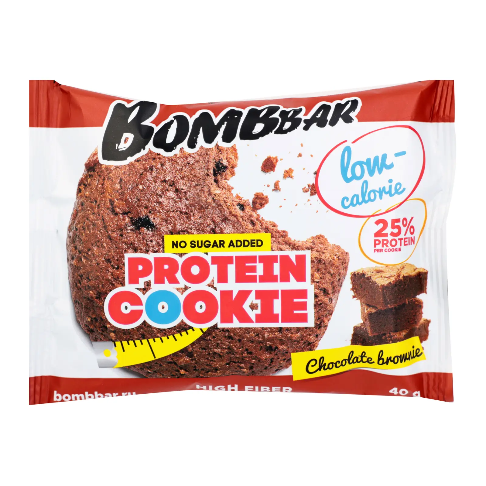 Изображение товара Печенье Bombbar со вкусом шоколадного брауни неглазированное 40г