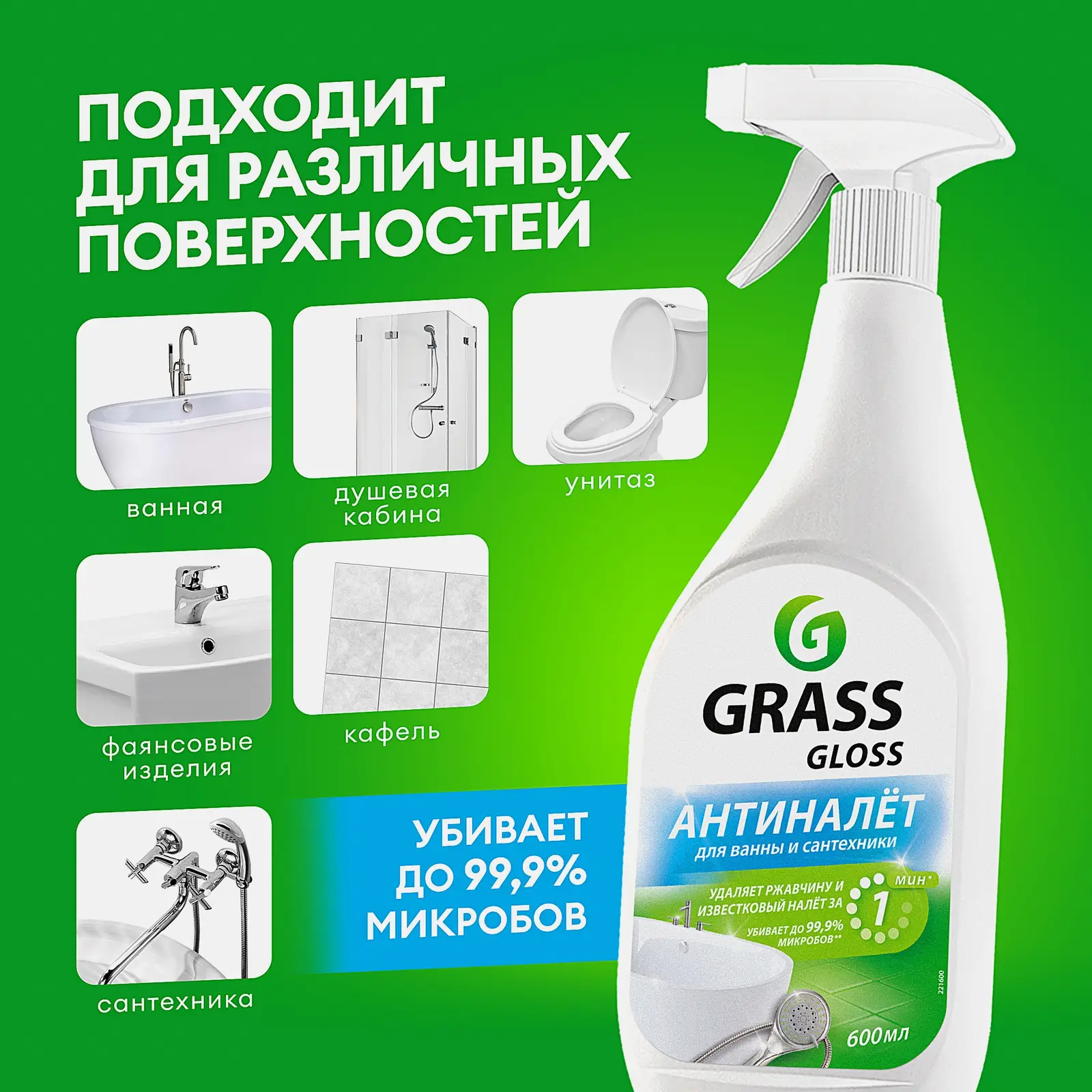 Чистящее средство Grass Gloss для сантехники 600мл