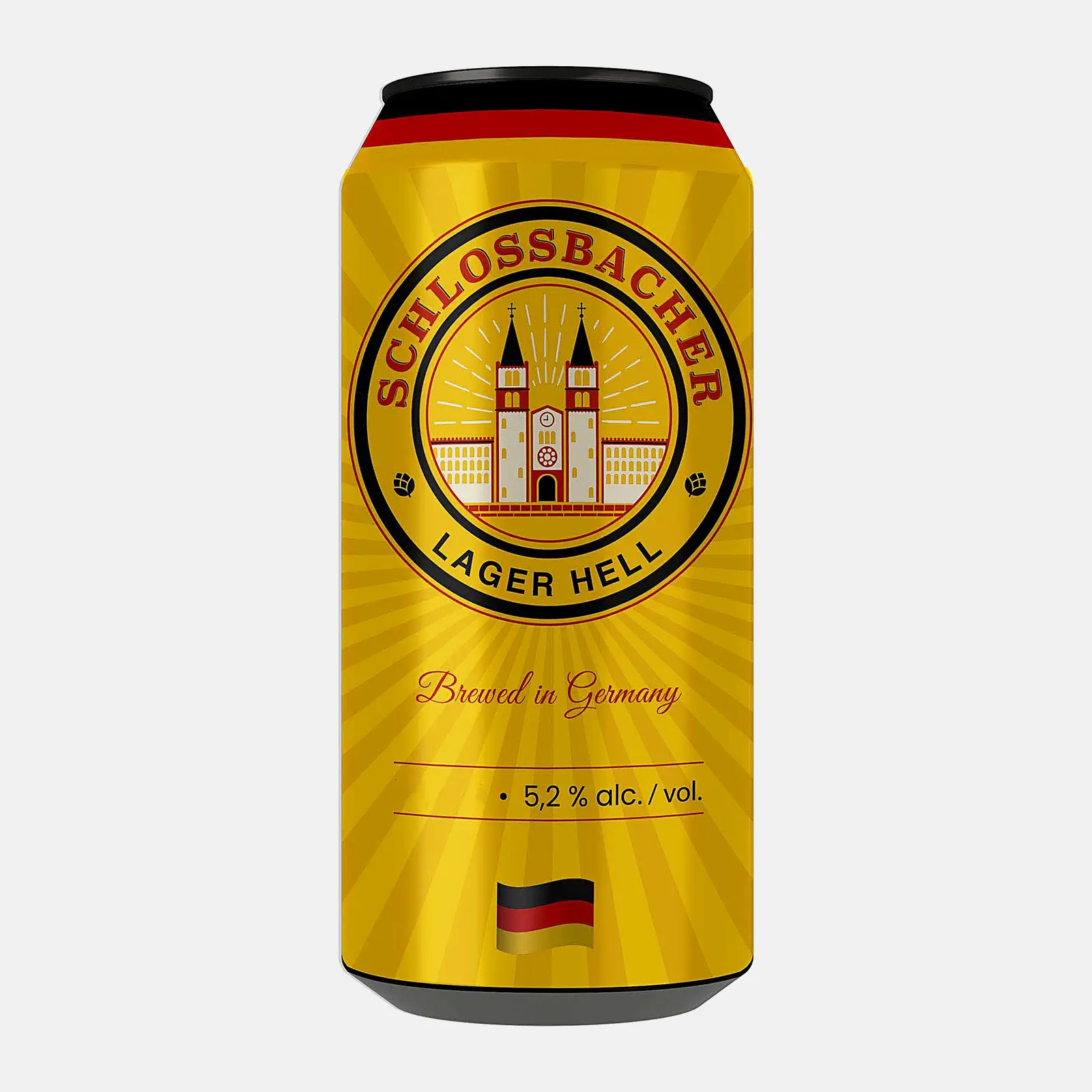 Светлое пиво Schlossbacher Lager Hell 4.9% 500мл
