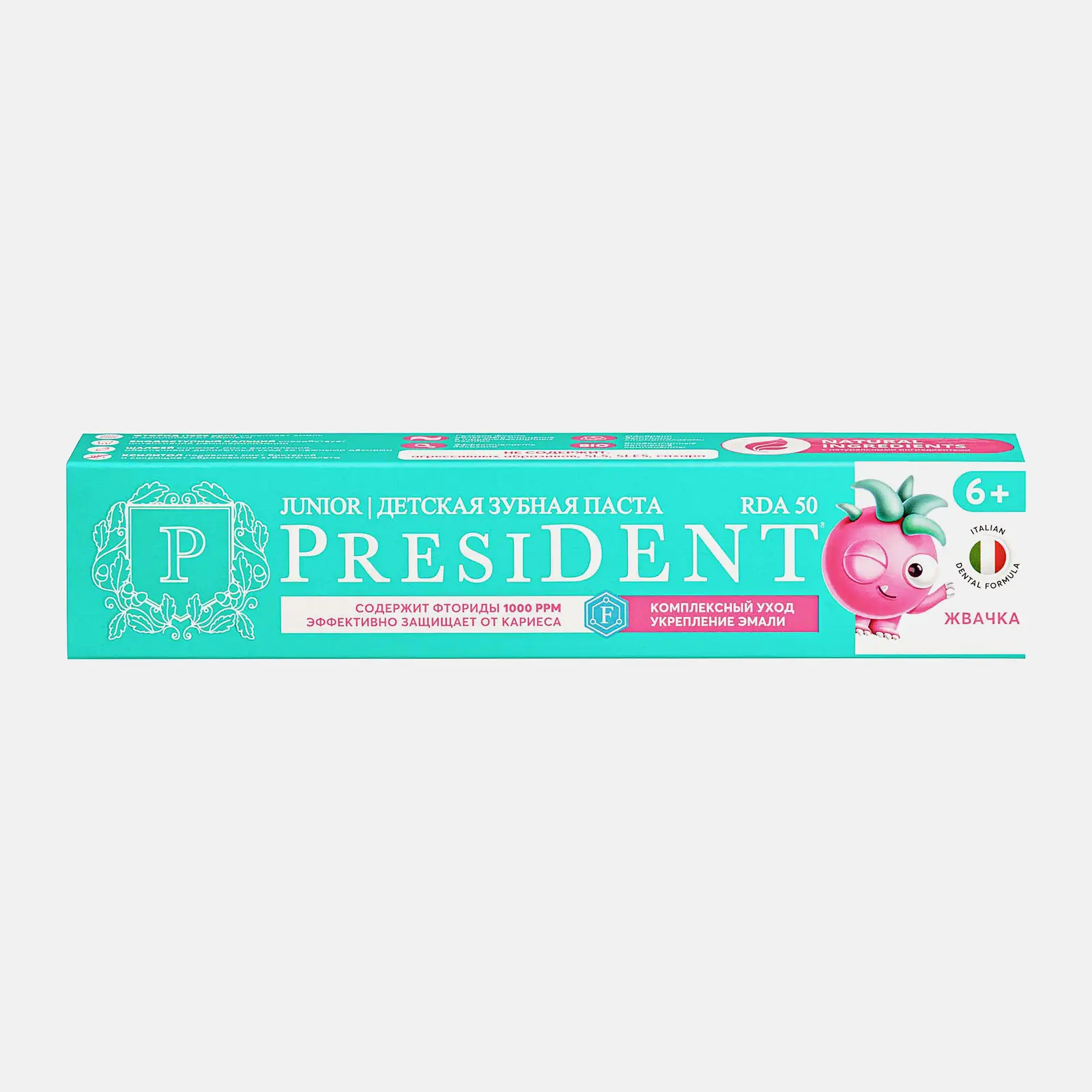 Зубная паста детская Жвачка President 6+ 70г