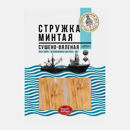 Стружка минтая Порт Артур сушено-вяленая 60г
