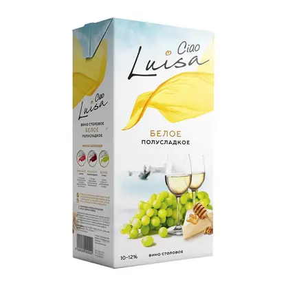 Вино Luisa Ciao белое полусладкое 12% 1л