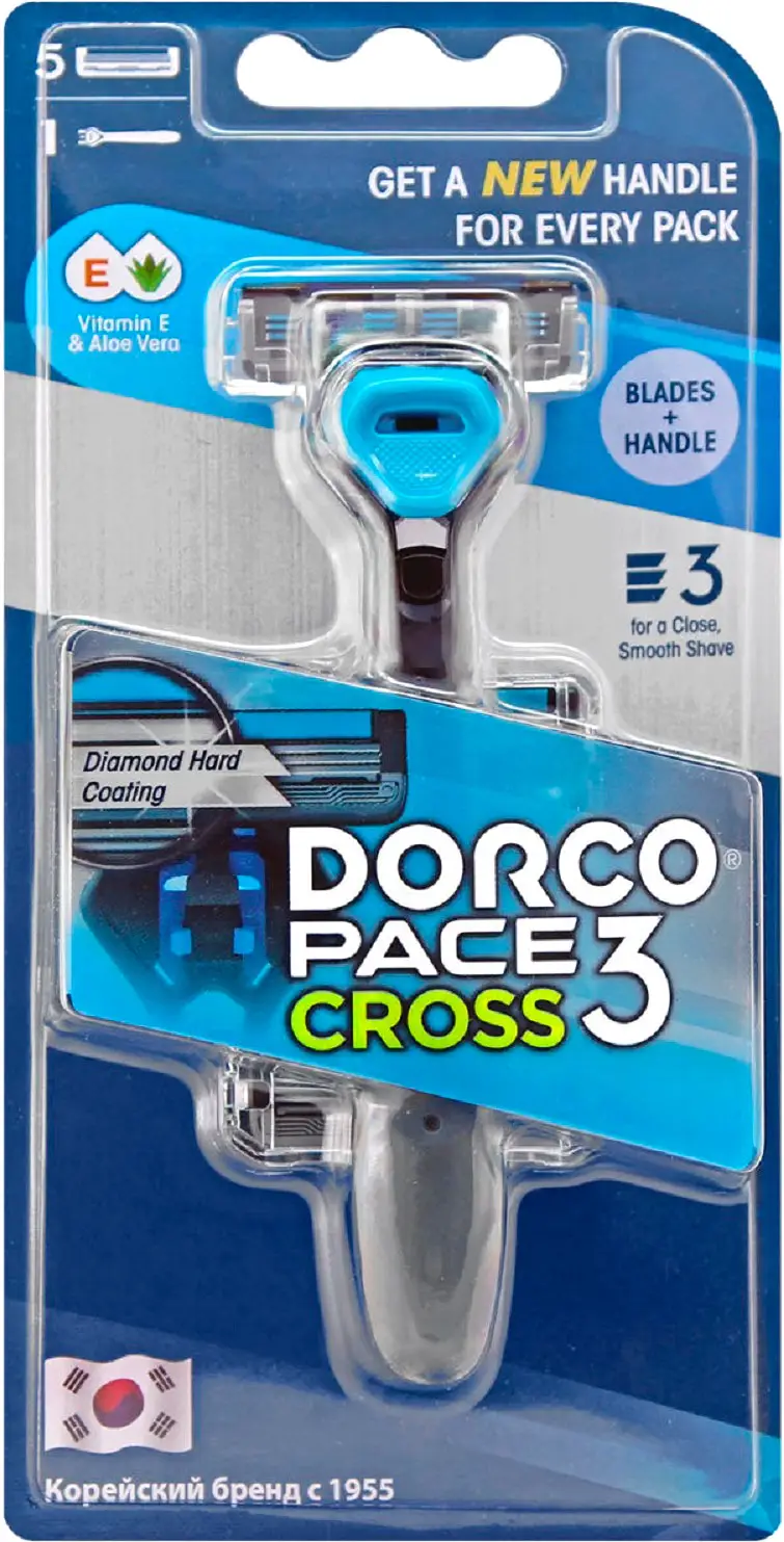 Станок для бритья Dorco Pace 3 лезвия + 5 сменных кассет