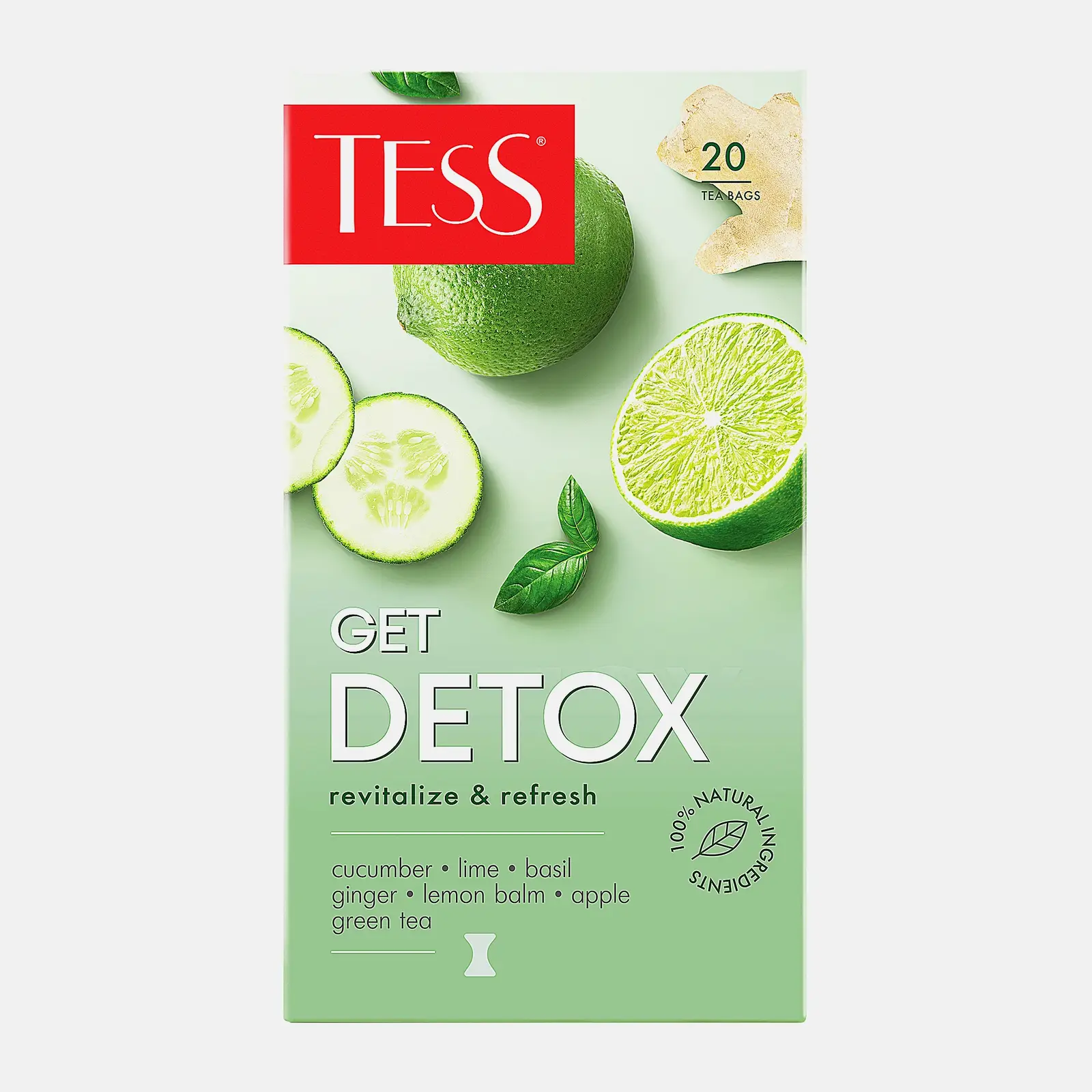 Чай зеленый Tess Get Detox 20пакетиков 30г Чай зеленый Tess Get Detox 20пакетиков 30г