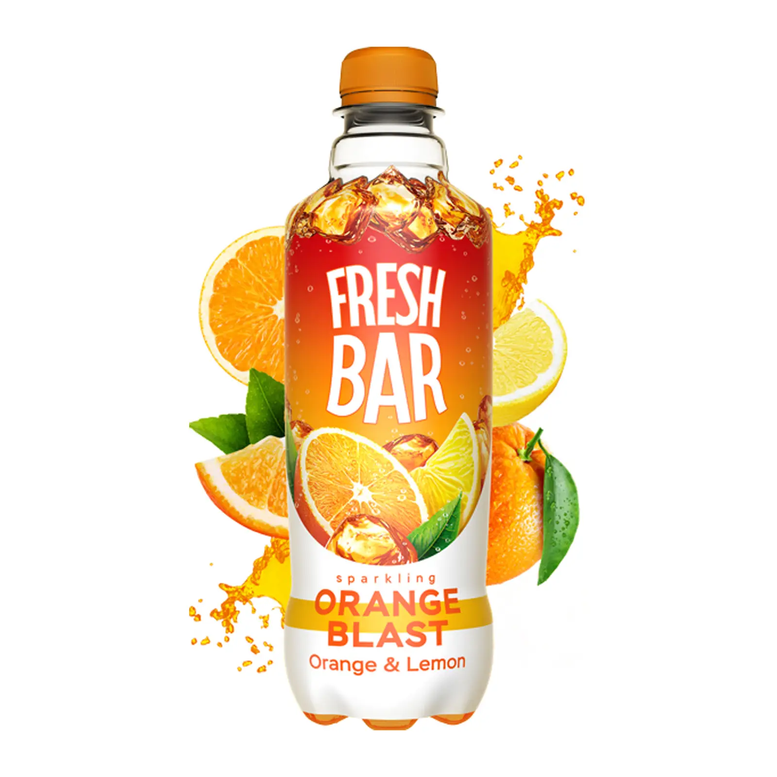 Изображение товара Газированный напиток Fresh Bar Orange Blast 480мл с цитрусовыми вкусами