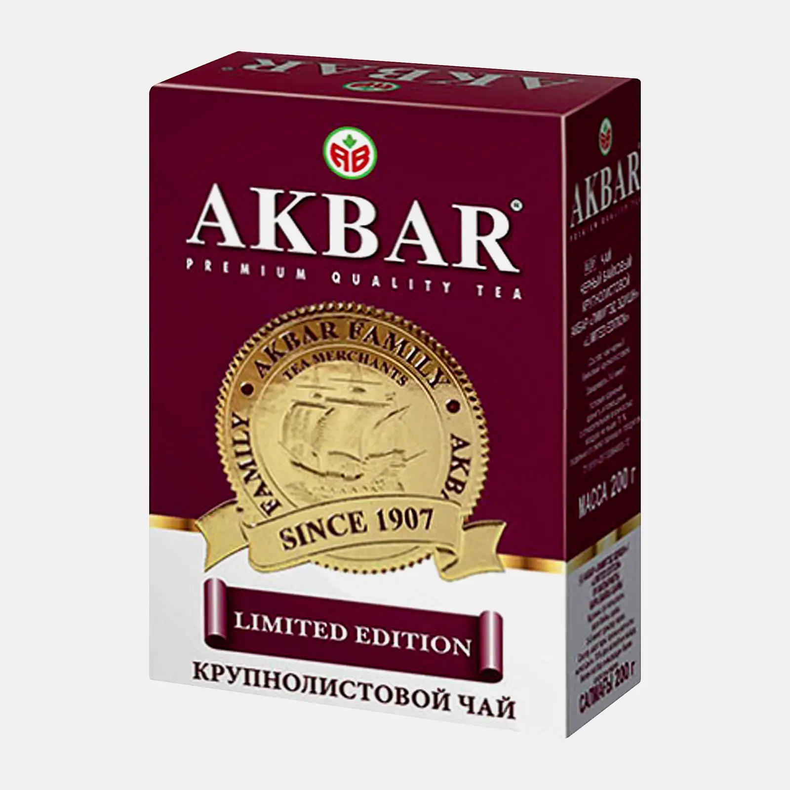 Изображение товара Черный крупнолистовой чай Akbar Limited Edition 200г премиальный