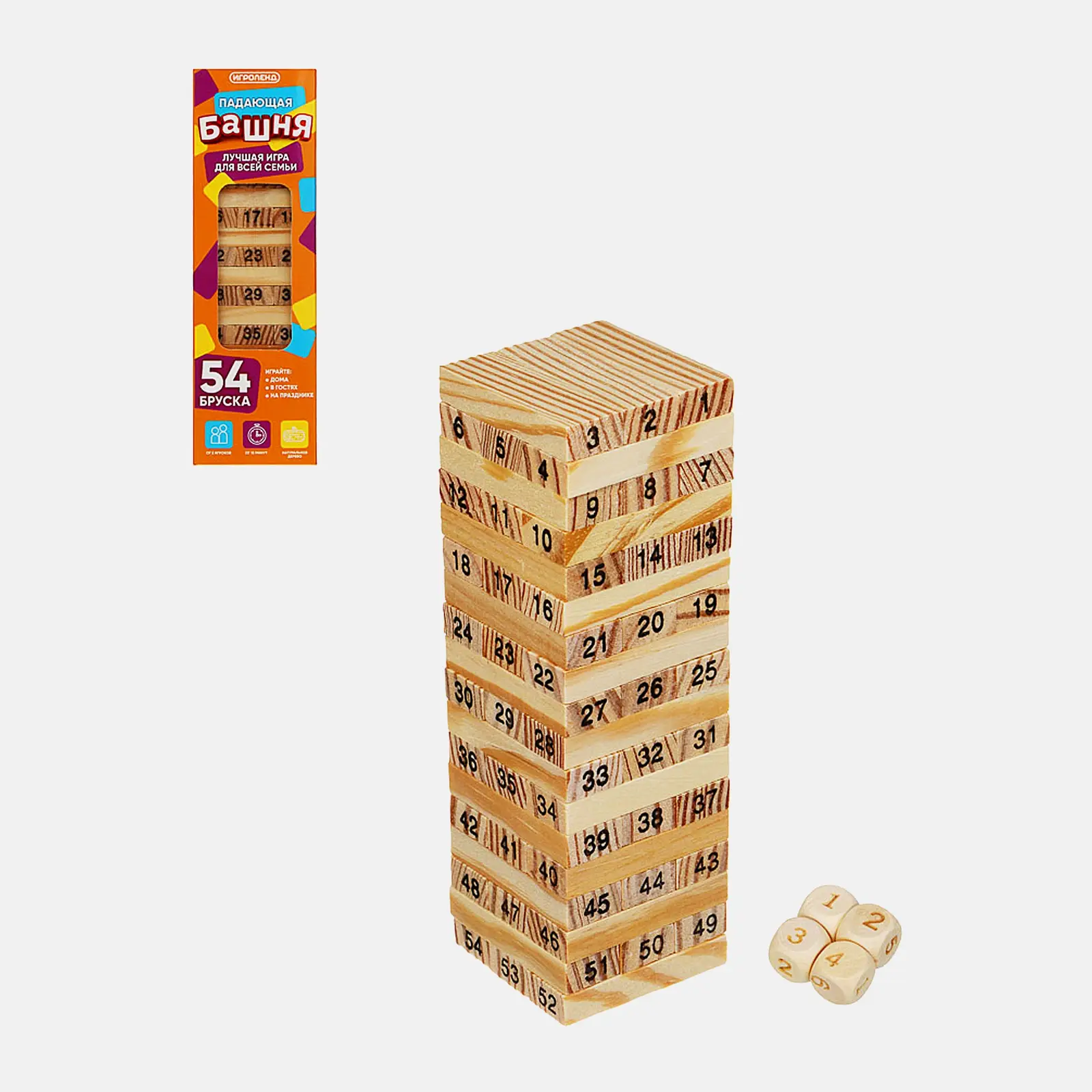 Игра настольная Падающая башня Игрoленд в ассортименте - фото 3